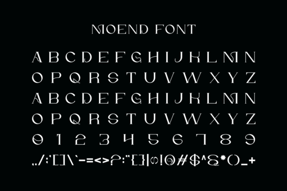 Moend Font PNG with transparent background - Preview 4