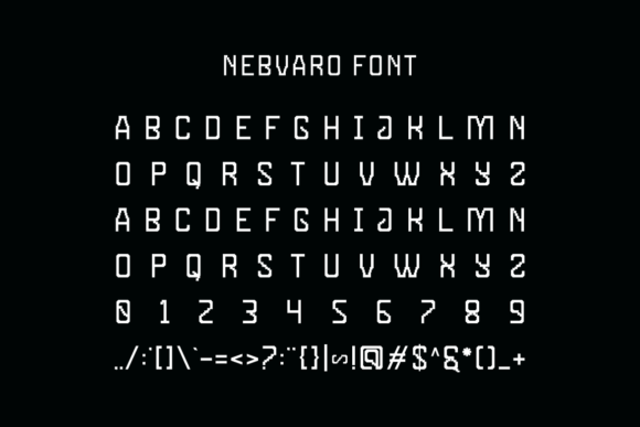 Nebvaro Font PNG with transparent background - Preview 4