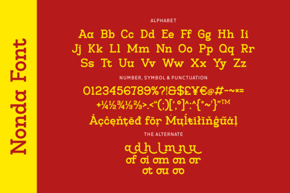 Nonda Font PNG with transparent background - Preview 3