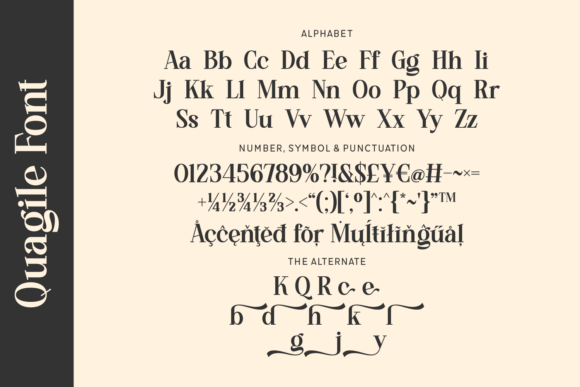 Quagile Font PNG with transparent background - Preview 3
