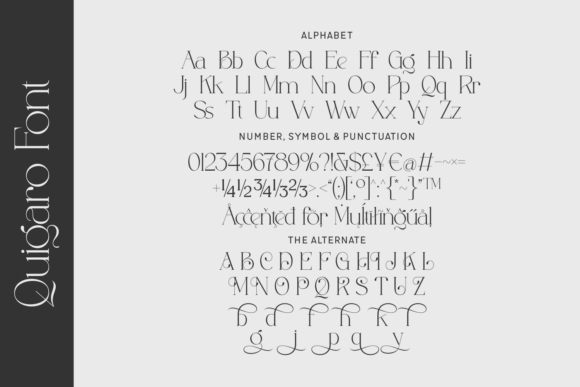Quigaro Font PNG with transparent background - Preview 3