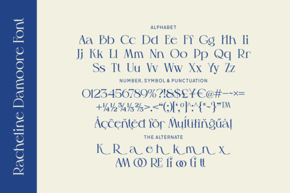 Racheline Damoore Font PNG with transparent background - Preview 3