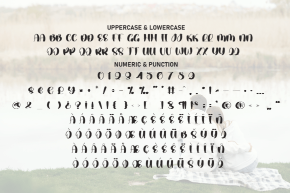 Romantic Outdoor Font PNG with transparent background - Preview 6