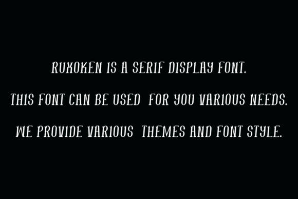 Ruxoken Font PNG with transparent background - Preview 3
