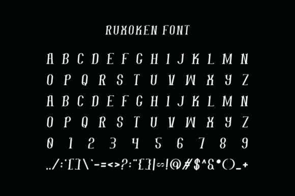 Ruxoken Font PNG with transparent background - Preview 4