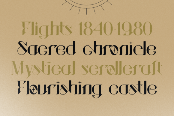 Sanctuary Ornate Font PNG with transparent background - Preview 2