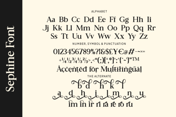 Sephine Font PNG with transparent background - Preview 3