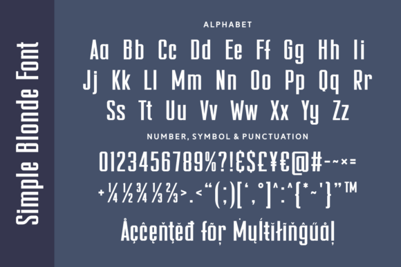 Simple Blonde Font PNG with transparent background - Preview 4