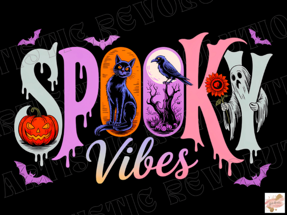 Spooky Vibes Png Retro Goth Halloween