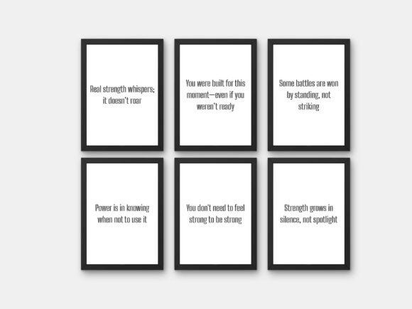 Strength Motivational Quote Wall Art
