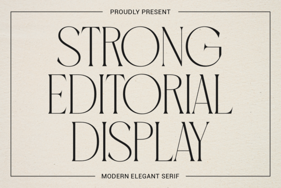Strong Editorial Display font