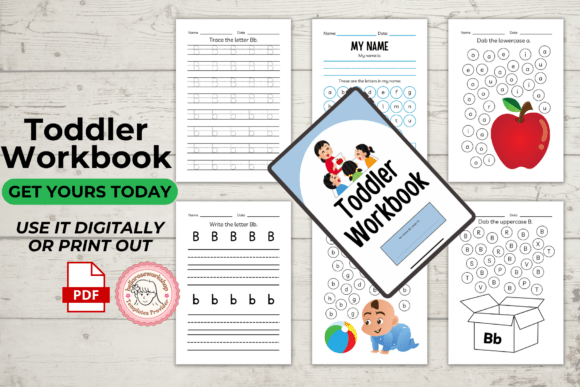 Toddler workbook PDF with printable activities for kids to try at home