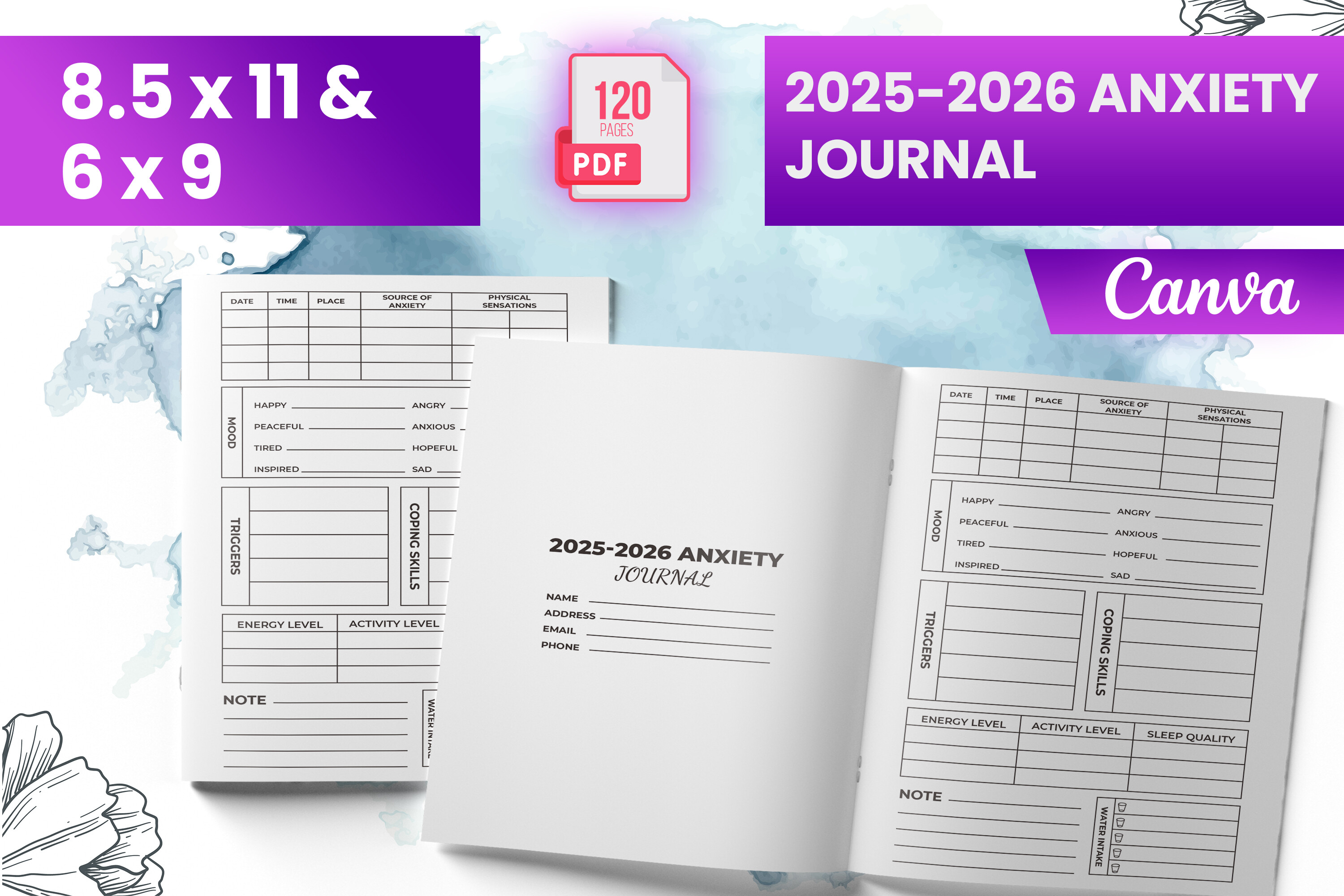 2025-2026 Anxiety Journal (KDP) Graphic by Boss Designer · Creative Fabrica