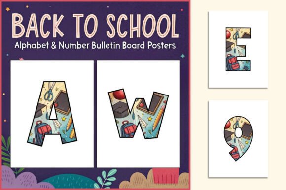 Back to School Alphabet & Number Posters