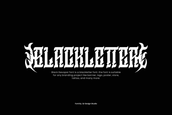 Black Gevopar Font - Preview 1