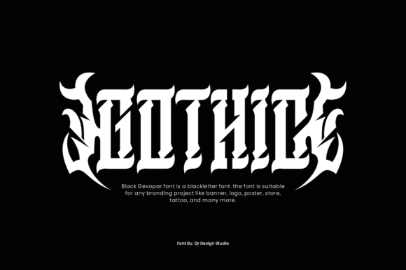 Black Gevopar Font - Preview 2