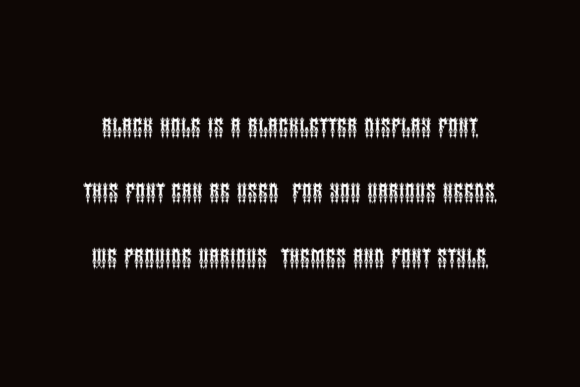 Black Hole Font - Preview 3