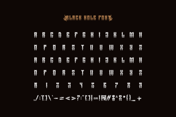 Black Hole Font - Preview 4