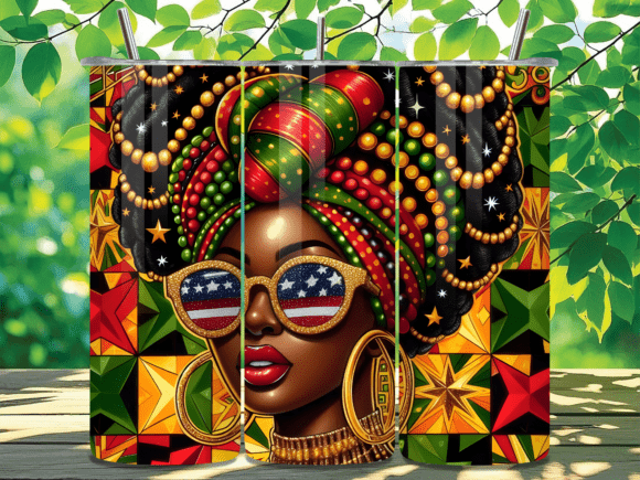 Black Queen Juneteenth Tumbler Wrap PNG Graphic Tumbler Wraps By MOON Studio