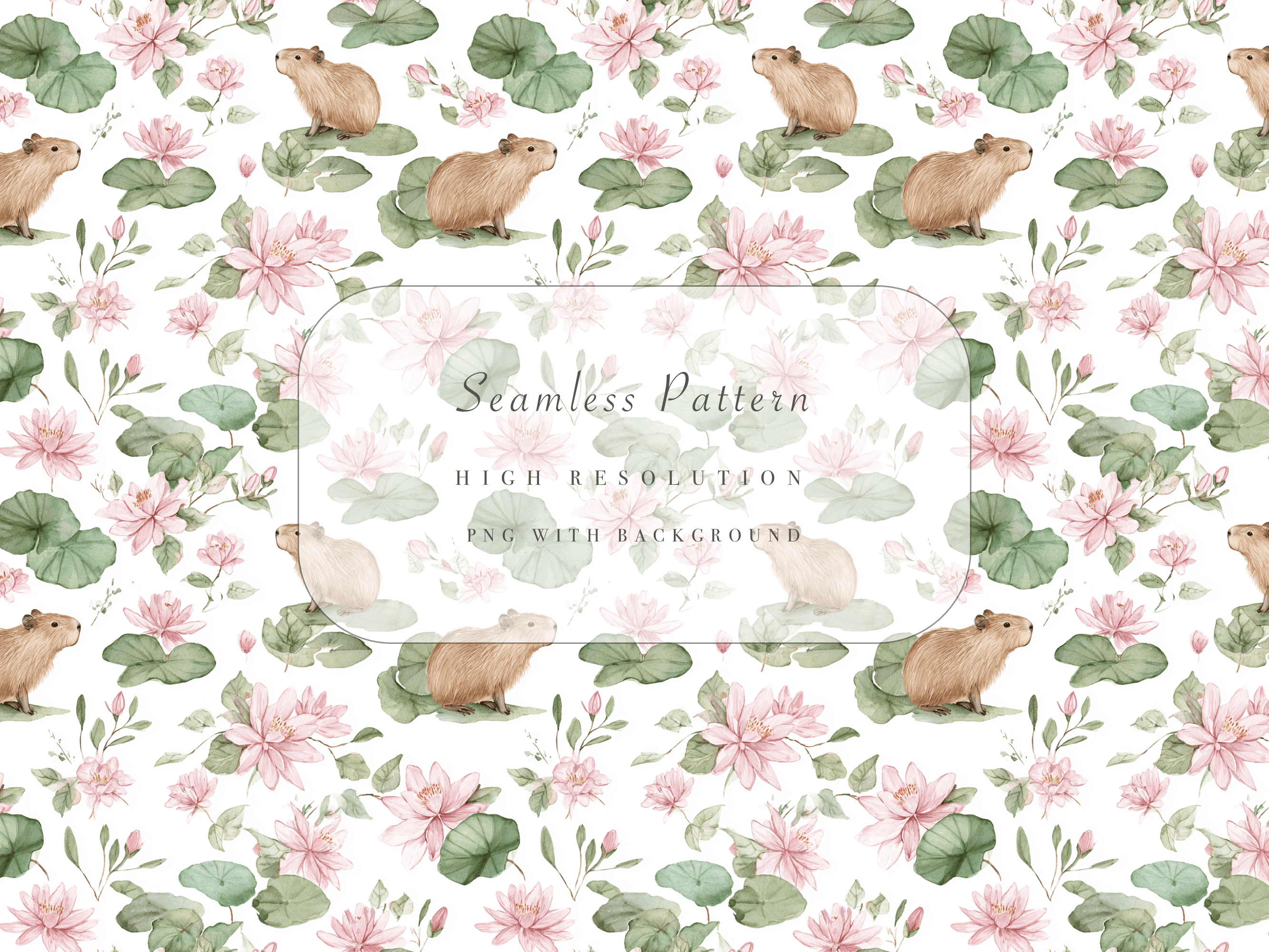 Capybaras Pattern
