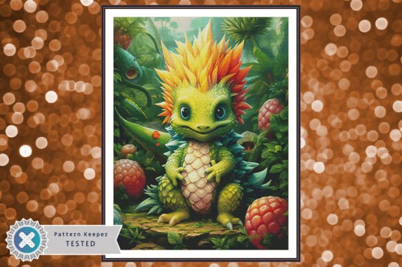 Cross Stitch Pattern PDF Cute Dragon