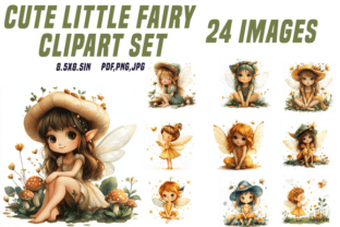 Cute Little Fairy Clipart Set Graphic by Craft Studios · Creative Fabrica