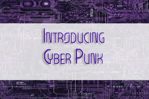 Cyber Punk Font PNG with transparent background - Preview 1