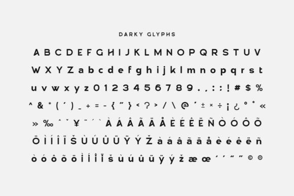 Darky Font - Preview 1