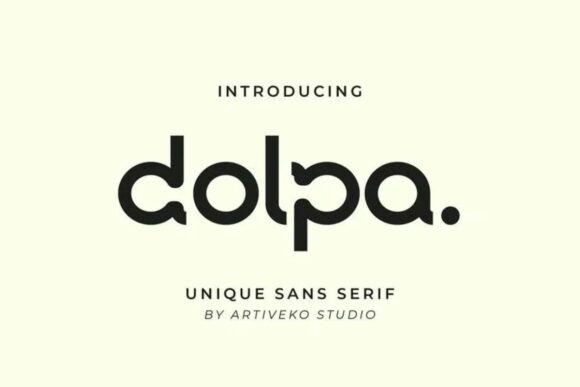 Dolpa Sans Serif Font By Artiveko