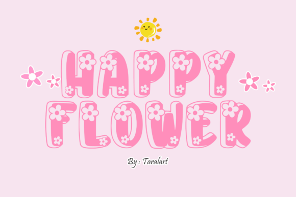 Flowerscent Regular Font PNG with transparent background - Preview 1