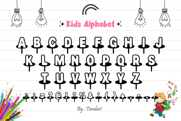 Hello Outline Font Font PNG with transparent background - Preview 3