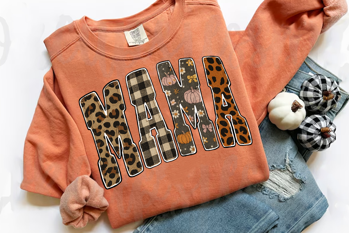 Patch Mama Varsity Png, Mama Fall Png