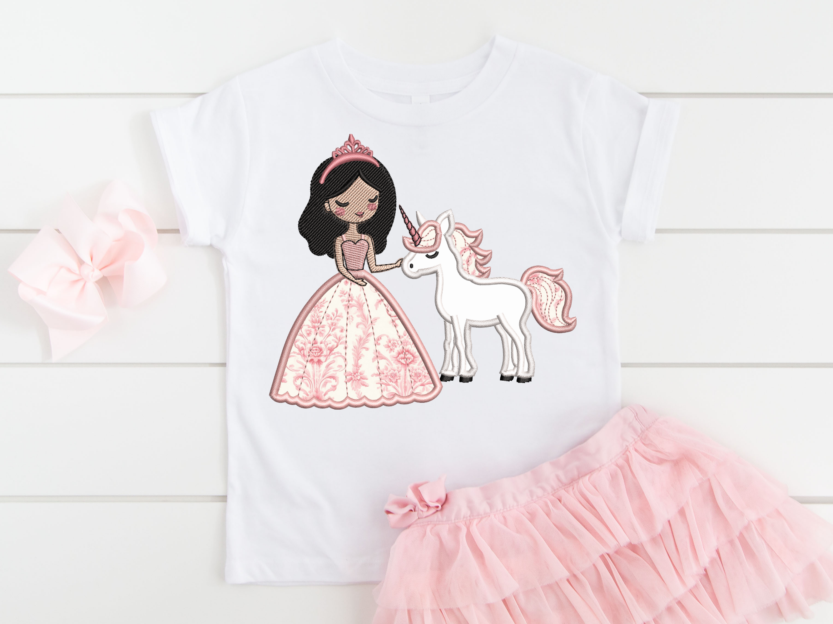 Princess and Unicorn Machine Embroidery