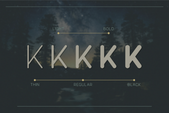 Promatech Rounded Font PNG with transparent background - Preview 1