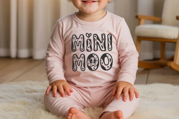 Simple Cow Font PNG with transparent background - Preview 1