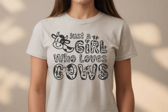 Simple Cow Font PNG with transparent background - Preview 3