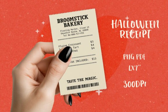 Spooky Halloween Receipt PNG|Funny Print