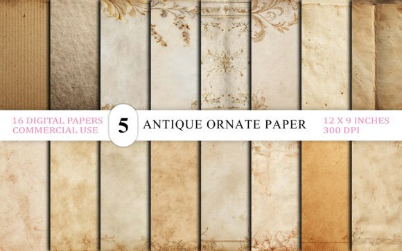 Antique Ornate Paper Bundle