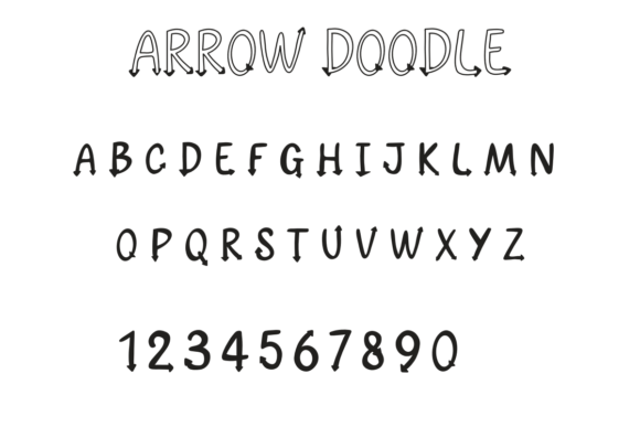 Arrow Doodle Font - Preview 1