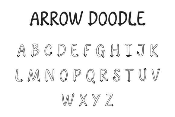 Arrow Doodle Font - Preview 2