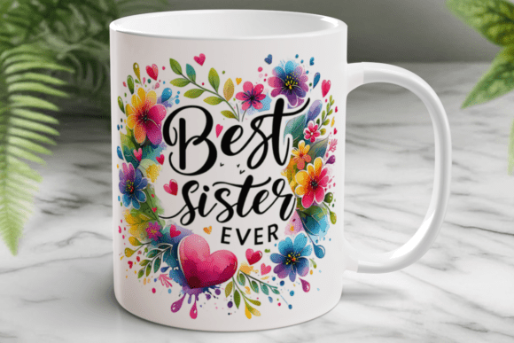 Best Sister Ever Mug Wrap Sublimation