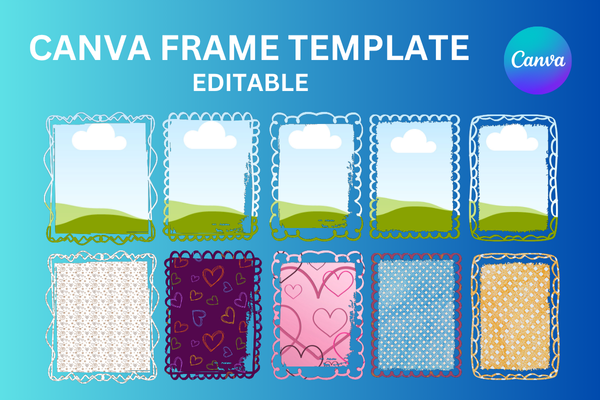 Border Doodle Whimsical Canva Frame