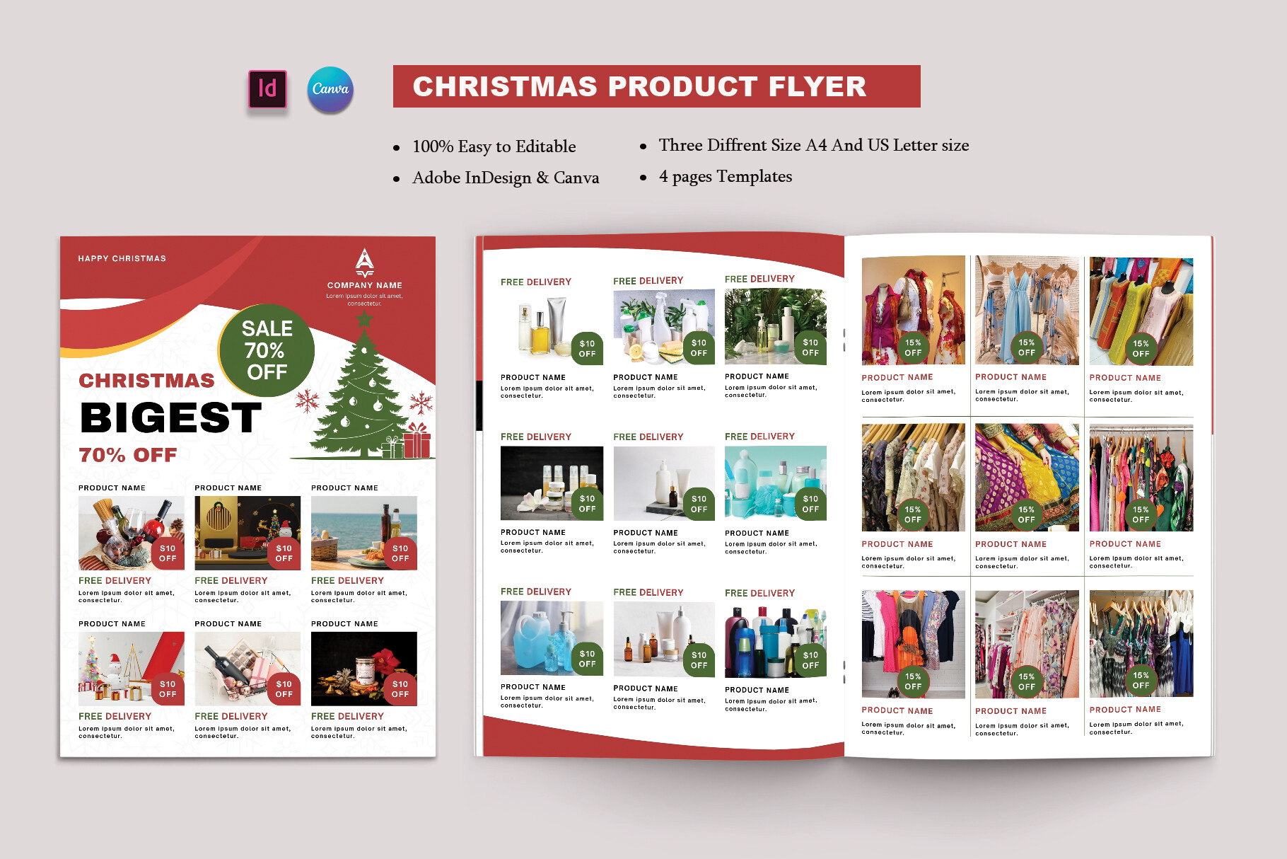 Christmas Products Flyer Template