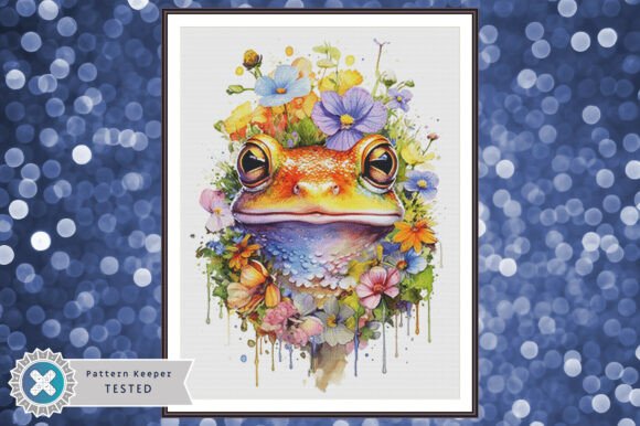 Cross Stitch Pattern PDF Yellow Frog