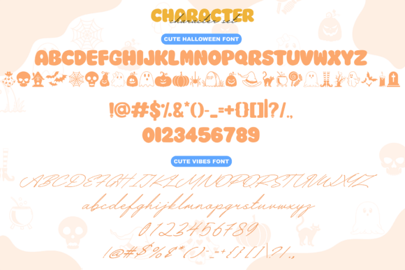 Cute Vibes Font PNG with transparent background - Preview 1