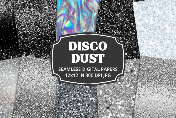 Disco Dust Silver Textured Glitter Paper