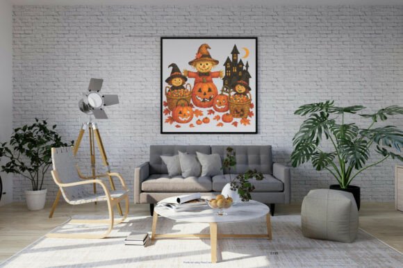 Halloween Whimsical Harvest Cross Stitch