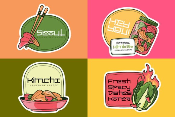 Korean Daebak Font PNG with transparent background - Preview 1