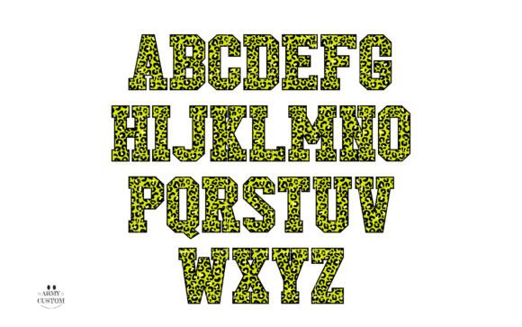 Leopardcolorful Yellow Font PNG with transparent background - Preview 4