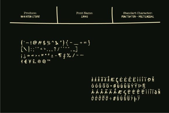 Limau Font font preview - 3